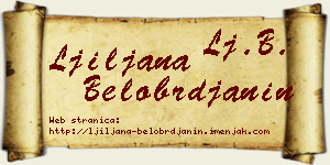Ljiljana Belobrđanin vizit kartica